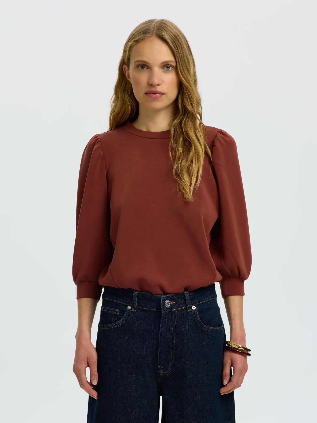 SELECTED FEMME Shirt Tenny Cherry Mahagoni
