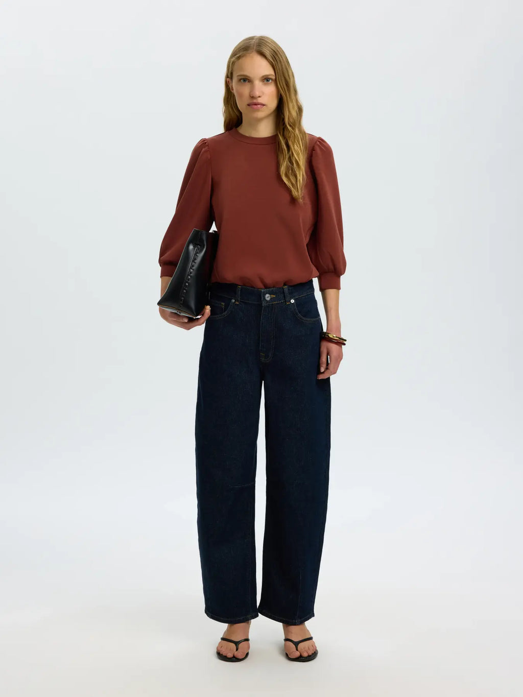 SELECTED FEMME Shirt Tenny Cherry Mahagoni