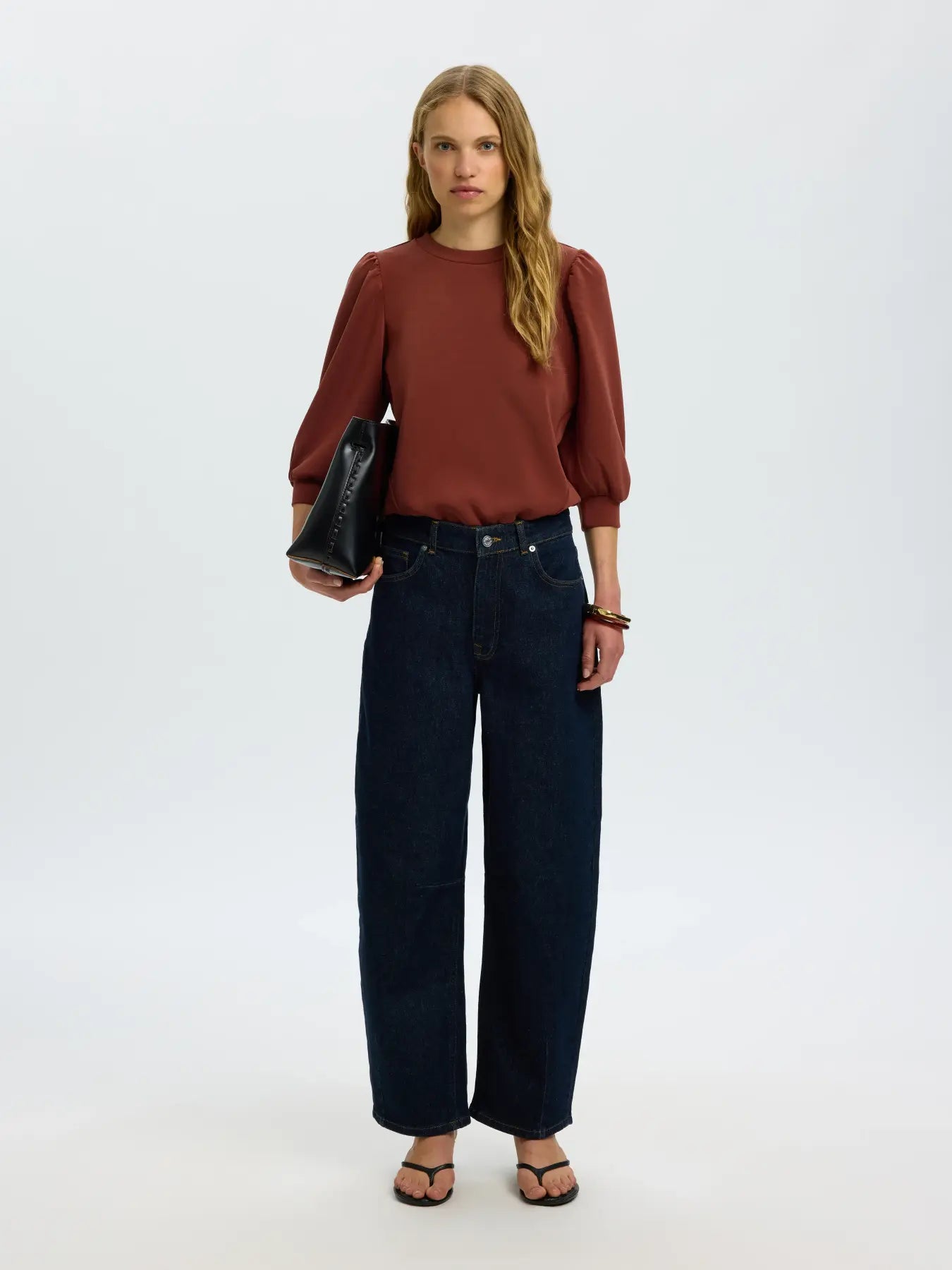 SELECTED FEMME Shirt Tenny Cherry Mahagoni