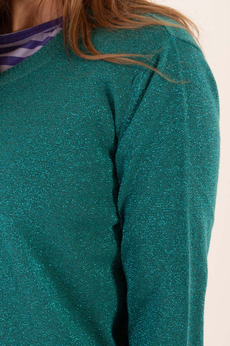 DANEFAE Strickjacke Glitter Light Slate