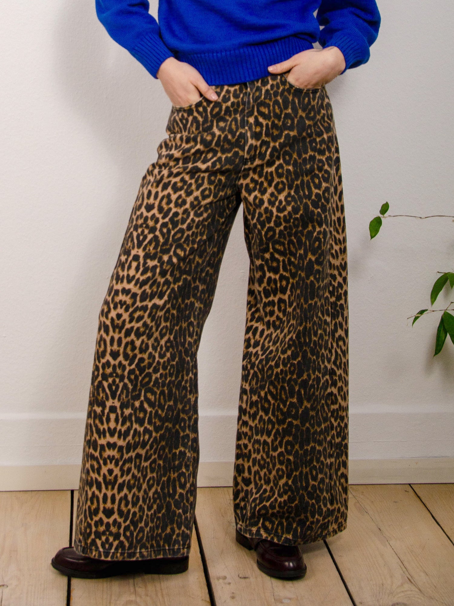 Mademoiselle Yeye Wide Divison Denim Trousers