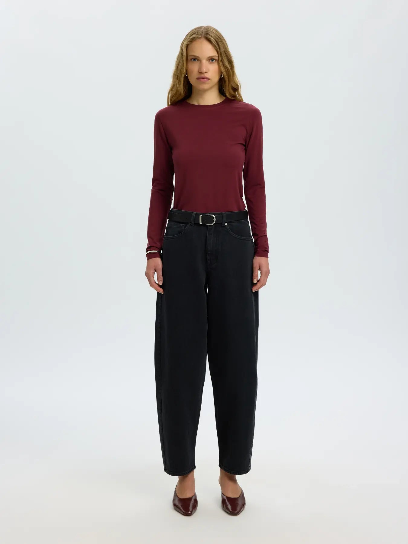 Selected Femme Manja LS Bordeaux