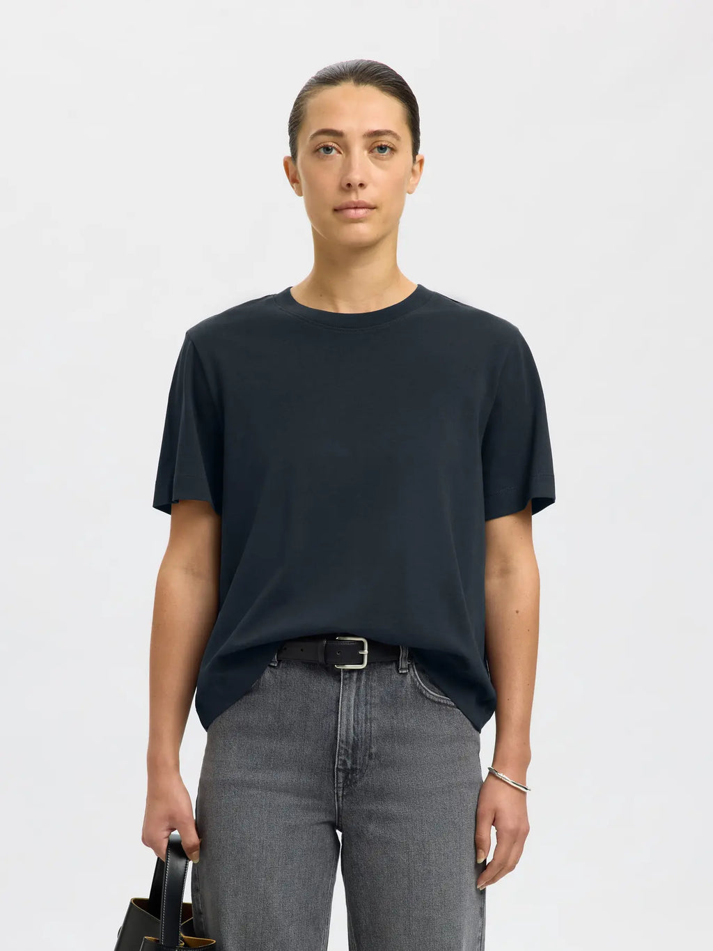 Selected Femme Boxy Tee dk.saphire