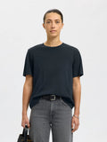 Selected Femme Boxy Tee dk.saphire