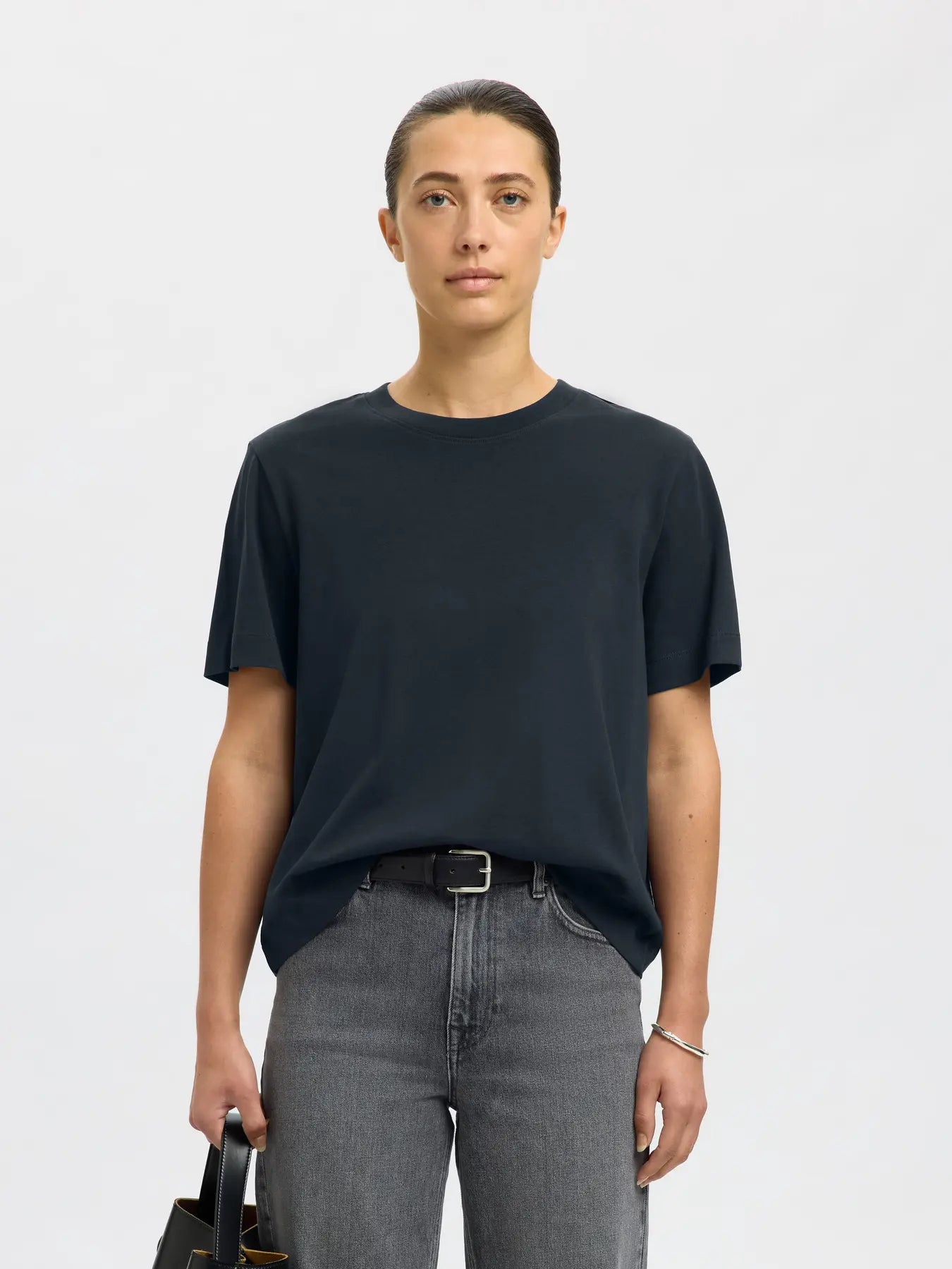 Selected Femme Boxy Tee dk.saphire