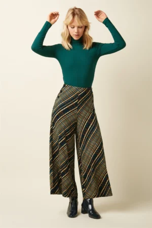 Rollneck Top Uni Rib Grün