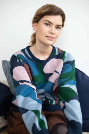 Pullover Danefox Jaquard Dk Navy TROPS