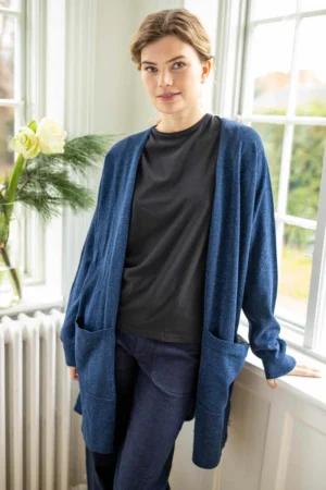 Strickjacke Danoffice Glitter Cardigan Dk Navy