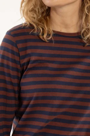 Longsleeve Danejubii Modal Dk Navy/Dk Merlot