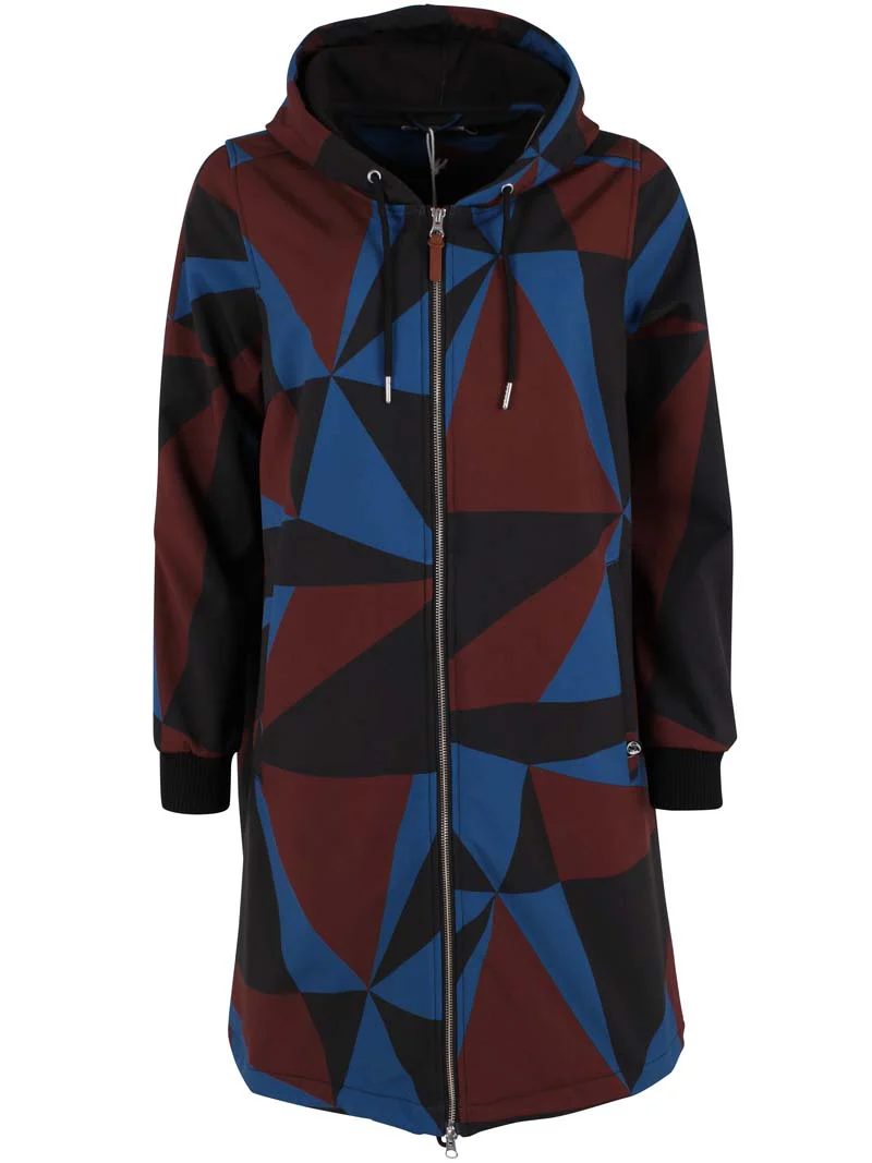 Danefae-Danekarla Softshell Black Ocean TRIANGULATE Softshellmantel mit femininer Passform 8.000 mm wasserdicht, winddicht und atmungsaktiv Fluoridfreie Beschichtung Außenmaterial: Stretch-Außenmaterial aus hochprozentigem Polyester mit fluorfreier, wasserabweisender Behandlung In der Mitte: wind- und wasserabweisende, atmungsaktive Mittelmembran Innen: weiches und warmes Polarfleece 100 % Polyester