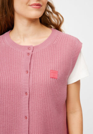 Strickweste Basic Strick Rosa