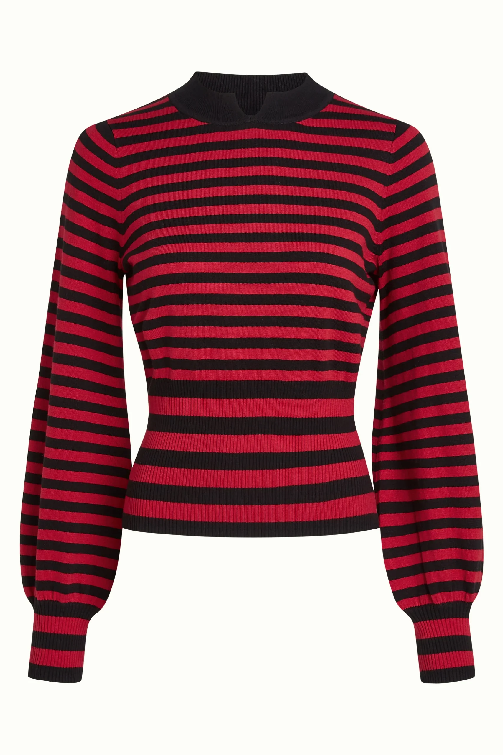 Dieser charmante Pullover versprüht verspielte Vintage-Vibes – mit klassischen Designelementen und zeitlosem Streifenmuster für einen Hauch Nostalgie.