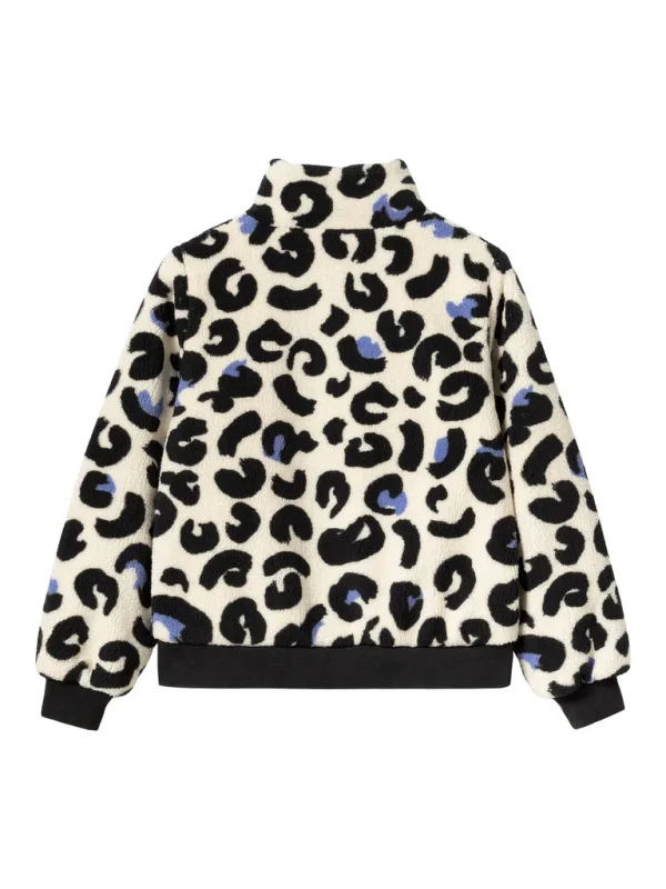 Leo Jacke mit hohem Kragen aus Plüsch Flauschiger Plüsch (recycled) Gefüttert Hoher Plüschkragen Ärmel und Saum mit Rippbündchen Reißverschluss vorne Schräge Leistentaschen vorne
