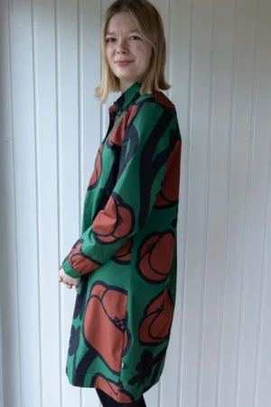 Kleid Danecarnation Poplin Dk Pine