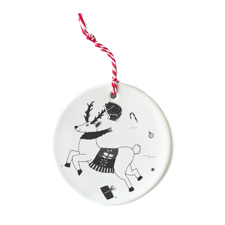 Porzellananhänger 9 cm Entworfen in Belgien.