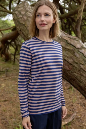 Shirt Danejubii Modal  Quail/Dark Blue