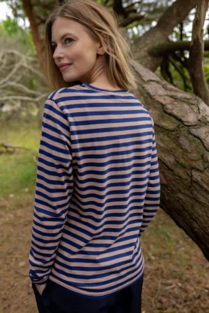 Shirt Danejubii Modal  Quail/Dark Blue