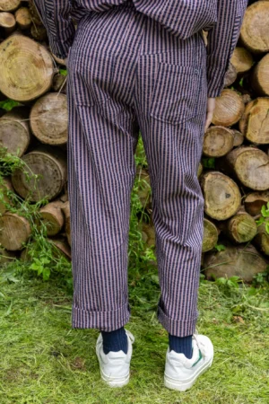 Hose Danefunt Seersucker Mauve/Dark Navy